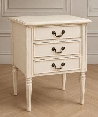 Regency 3 Drawer Bedside