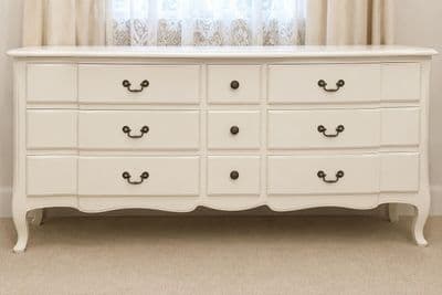 Rochelle 9 Drawer French Chest in your choice of colour