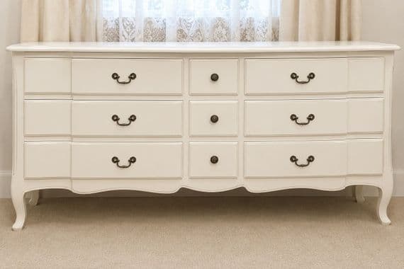Rochelle 9 Drawer French Chest in your choice of colour