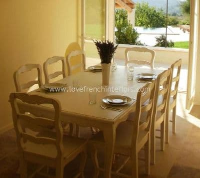 Rochelle French Dining Table in your choice of colour