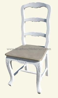 Rochelle French Ladder Back Chair in your choice of colour