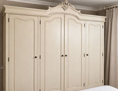 Rochelle Rococo 4 Door Wardrobe in your choice of colour and size