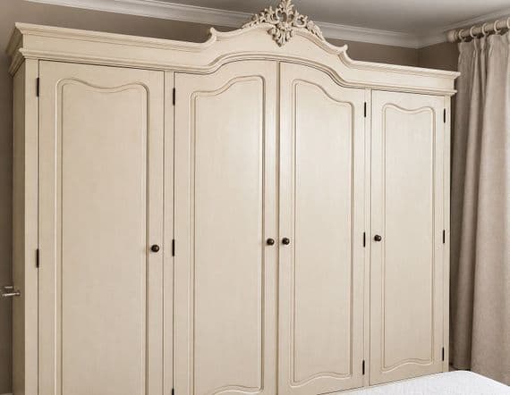 Rochelle Rococo 4 Door Wardrobe in your choice of colour and size