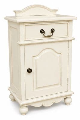 Rochelle Star 1 Drawer French Bedside in your choice of colour