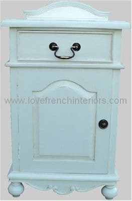 Rochelle Star 1 Drawer French Bedside in your choice of colour