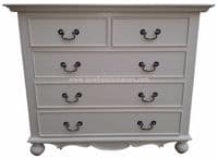 Rochelle Star 5 Drawer 100cm French Chest in your choice of colour