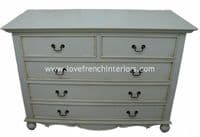 Rochelle Star 5 Drawer 100cm French Chest in your choice of colour