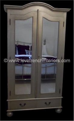 Rochelle Star French Mirrored Wardrobe in your choice of colour