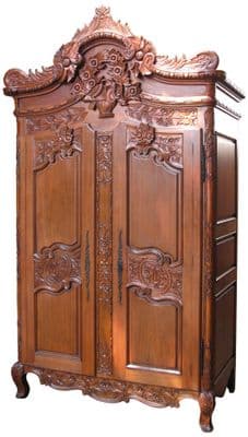 Rococo Crested Large Armoire