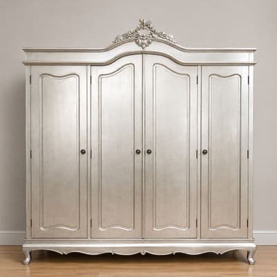 Rococo Four Door Armoire Wardrobe