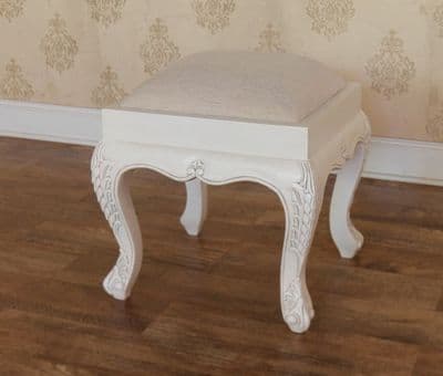 Rococo Stool with Painted Frame