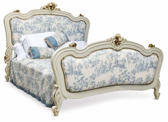 Rococo Upholstered French Bed