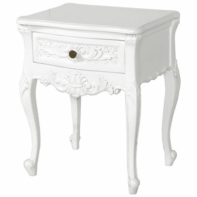 Single Drawer French Bedside Table