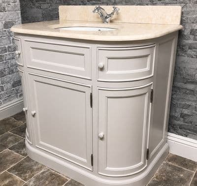 Single Vanity Unit with Curved Sides