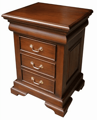 Sleigh 3 Drawer Bedside Chest