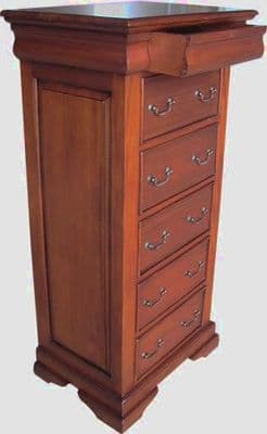 Sleigh 6 drawer chest