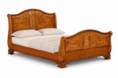 Sleigh Bed in Burr Walnut
