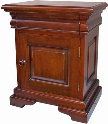 Sleigh Bedside Cupboard in Mahogany