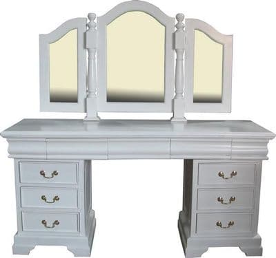 Sleigh Dressing Table and Mirror