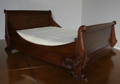 Sleigh Ornate Bed in Mahogany