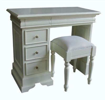 Sleigh Single Dressing Table or Desk with Stool