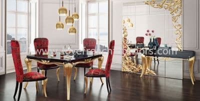 Spacium Dining Collection in Black and Gold