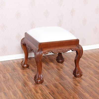 Stool with Mahogany Frame