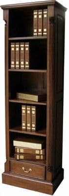 Tall and Slim Bookcase in Mahogany