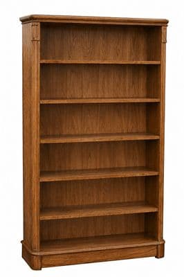 Tall and Wide Bookcase in Burr Walnut