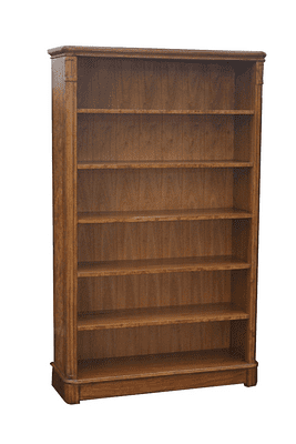 Tall and Wide Bookcase in Burr Walnut