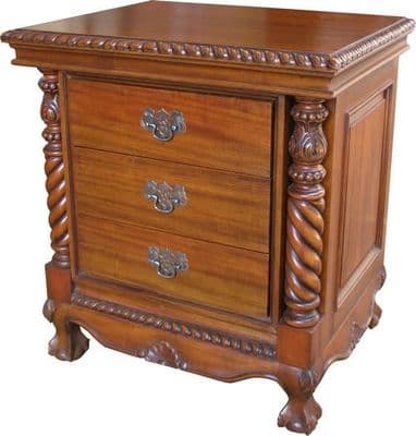 Three Drawer Bedside Cabinet