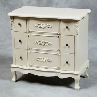 Three Drawer Chest in Cream