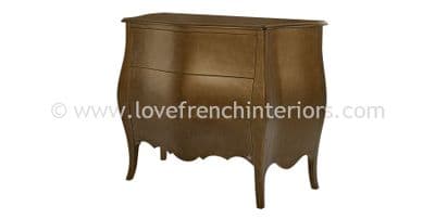 Three Drawer Curved Chest