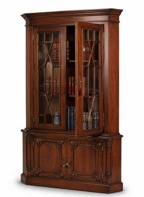 Two Door Chippendale Corner Cabinet