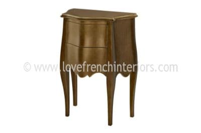 Two Drawer Curved Bedside