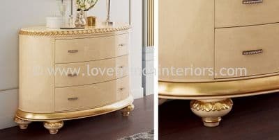 Venezia 3 Drawer Oval Chest
