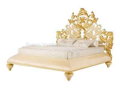 Venezia Bed with Carved Baroque Headboard