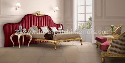 Venezia Bedroom Collection in Red and Gold Leaf