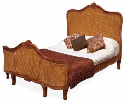Versailles Mahogany Headboard with Rattan