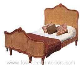 Versailles Mahogany Headboard with Rattan