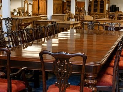 Victorian Square End Dining Table up to L500 x W150cm