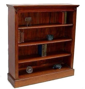 Wide Bookcase in Mahogany