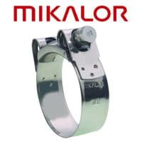 Mikalor W2 Supra Stainless Steel T-Bolt Hose Clamp - Heavy Duty, 59mm-63mm Range, Swivel Bridge Design