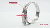 90-110mm Mikalor Stainless Steel Hose Clip (suits hoses 80-95mm i/d)