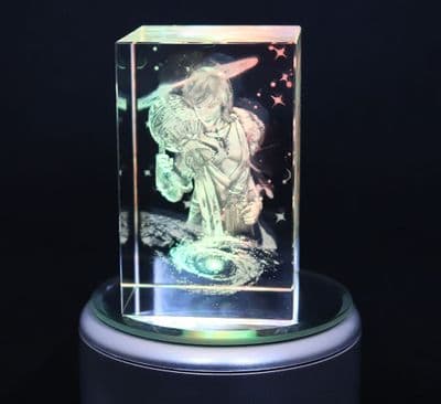 3D Aquarius Zodiac Crystal