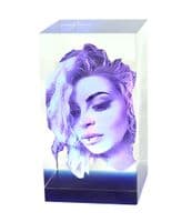 3D Blue Band Personalised Lasered Photo Crystal