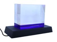3D Blue Band Personalised Lasered Photo Crystal
