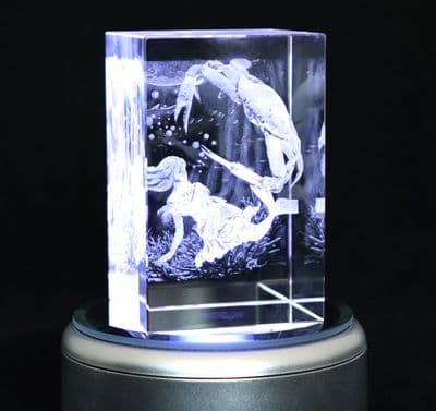 3D Cancer Personalised Zodiac Crystal