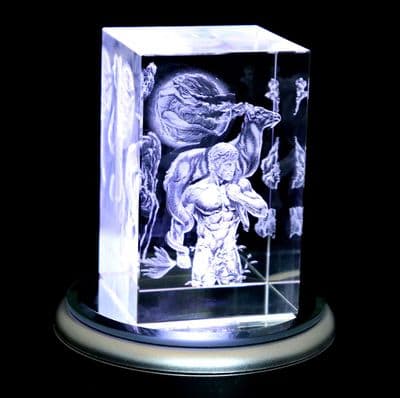 3D Capricorn Personalised Zodiac Crystal