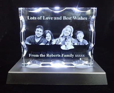 3D Constellation Personalised Photo Crystal Very Large 150x120x28mm